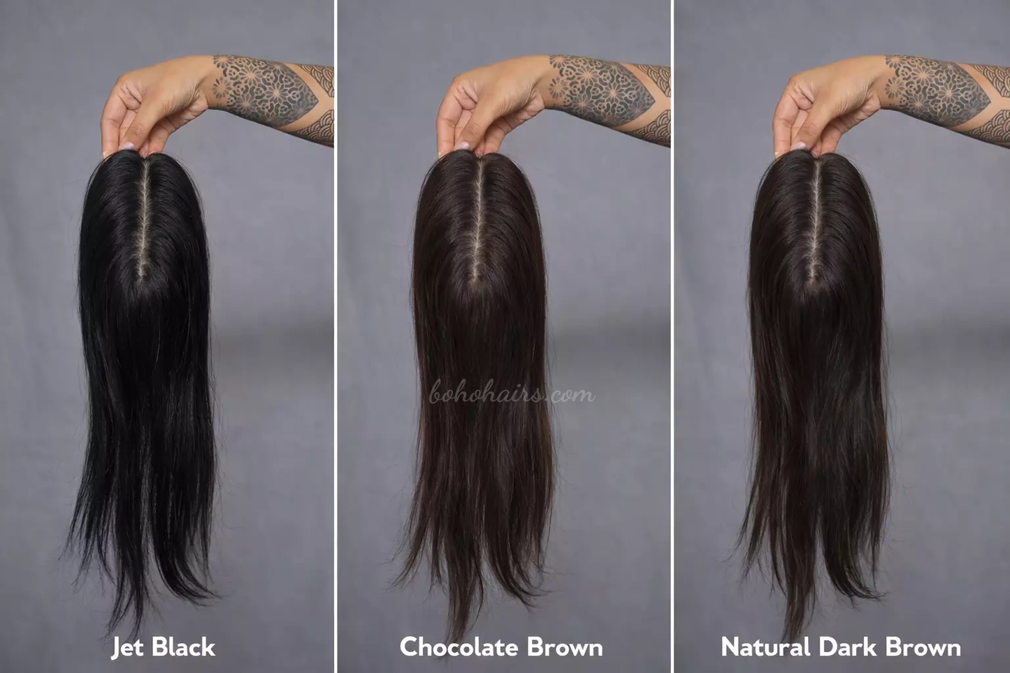 Lace Front Clip-In Hair Topper for Receding Hairline | 100% Human Hair