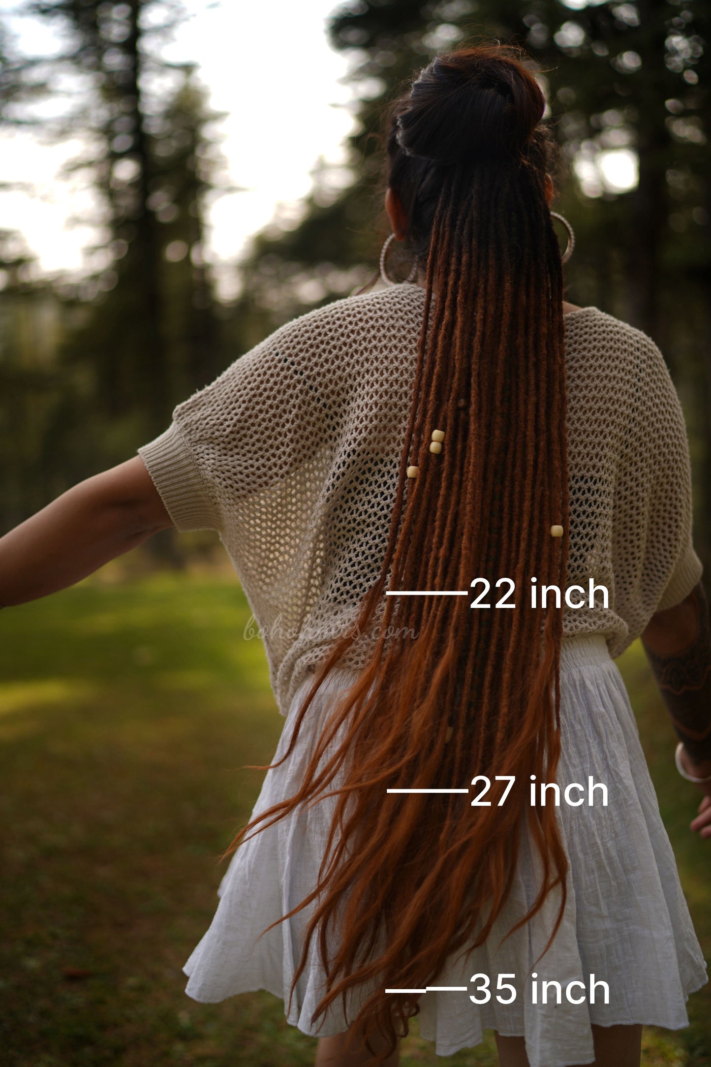 46 Medium Thickness Luxury Tail Dreadlocks