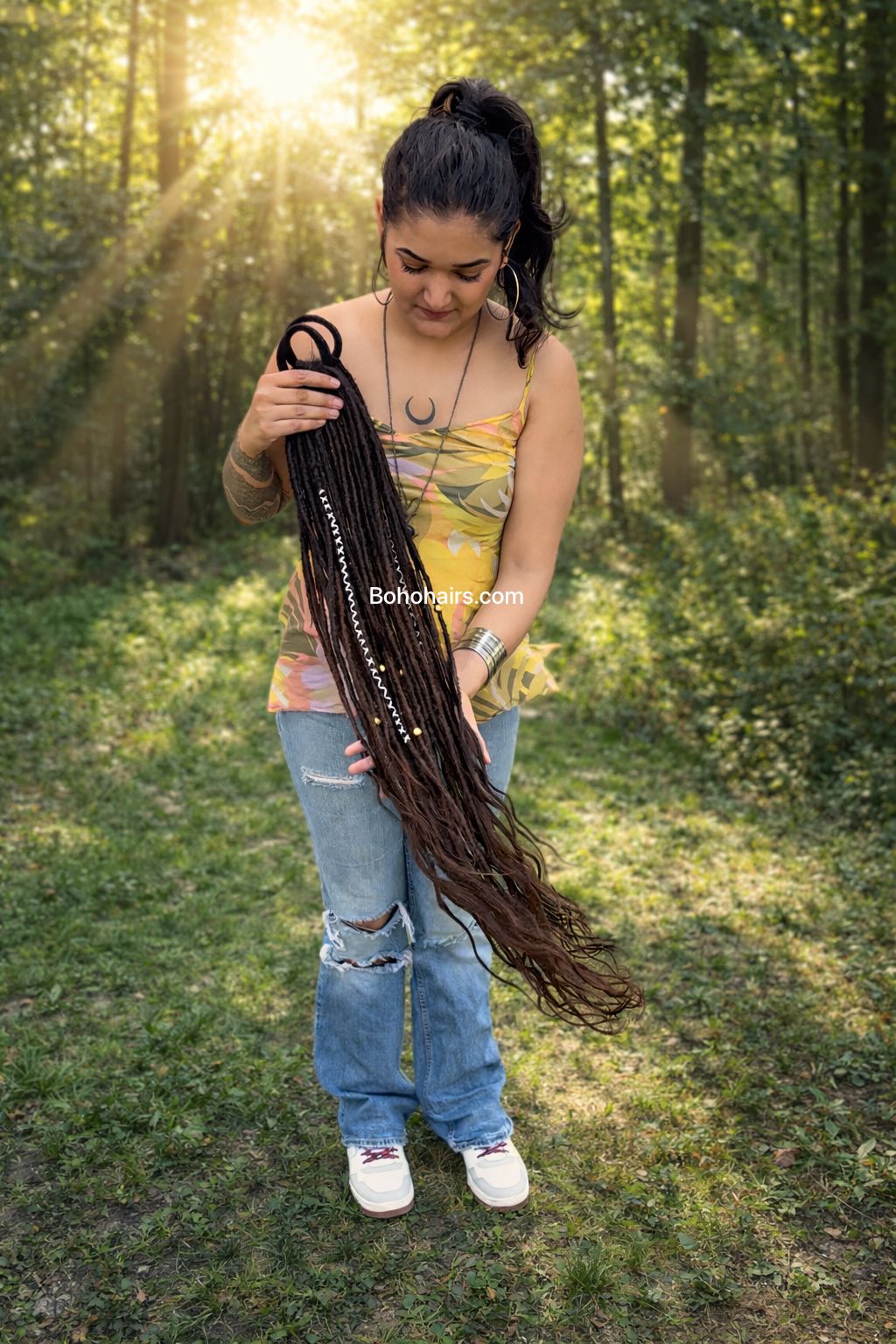 46 Medium Thickness Luxury Tail Dreadlocks