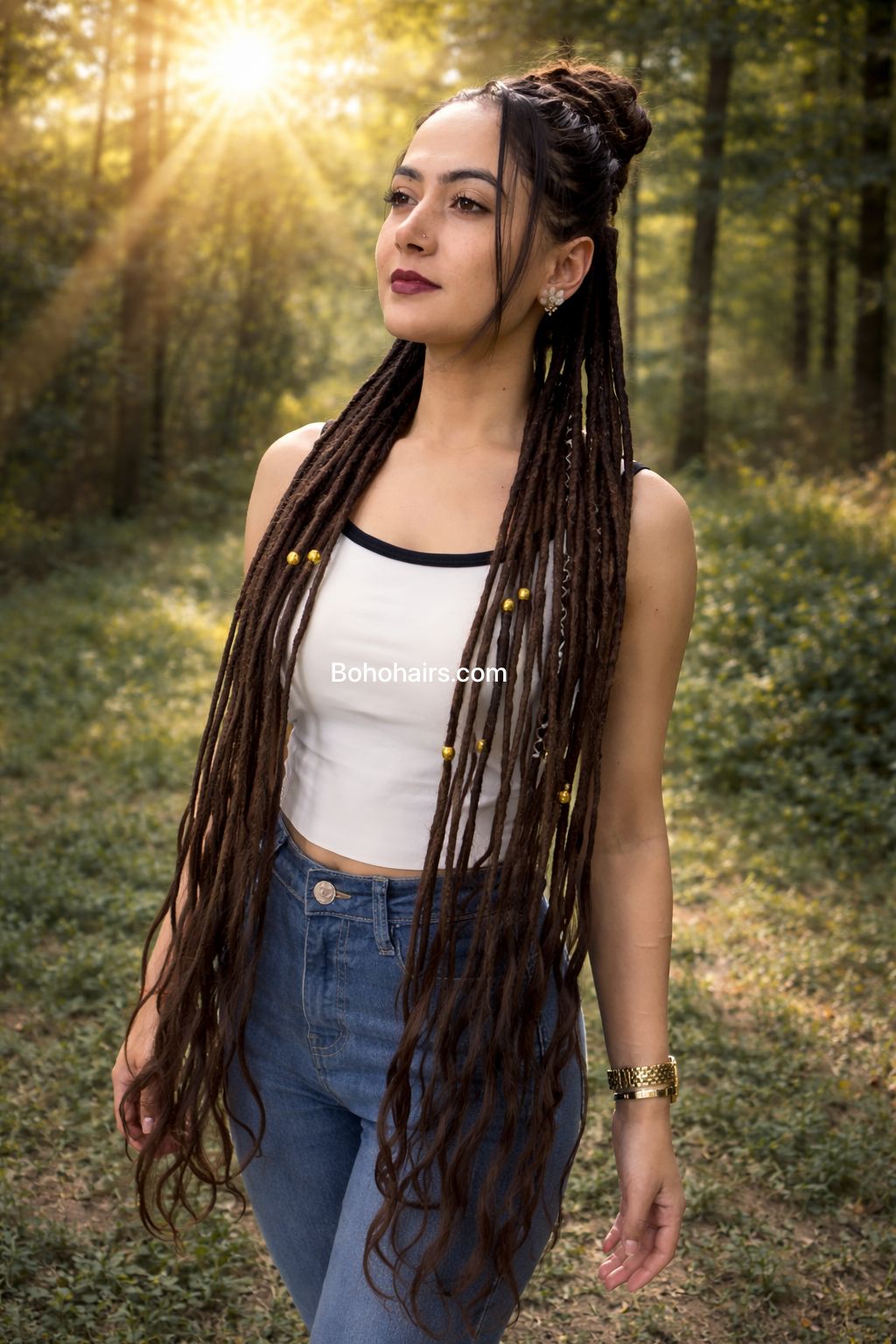 46 Medium Thickness Luxury Tail Dreadlocks