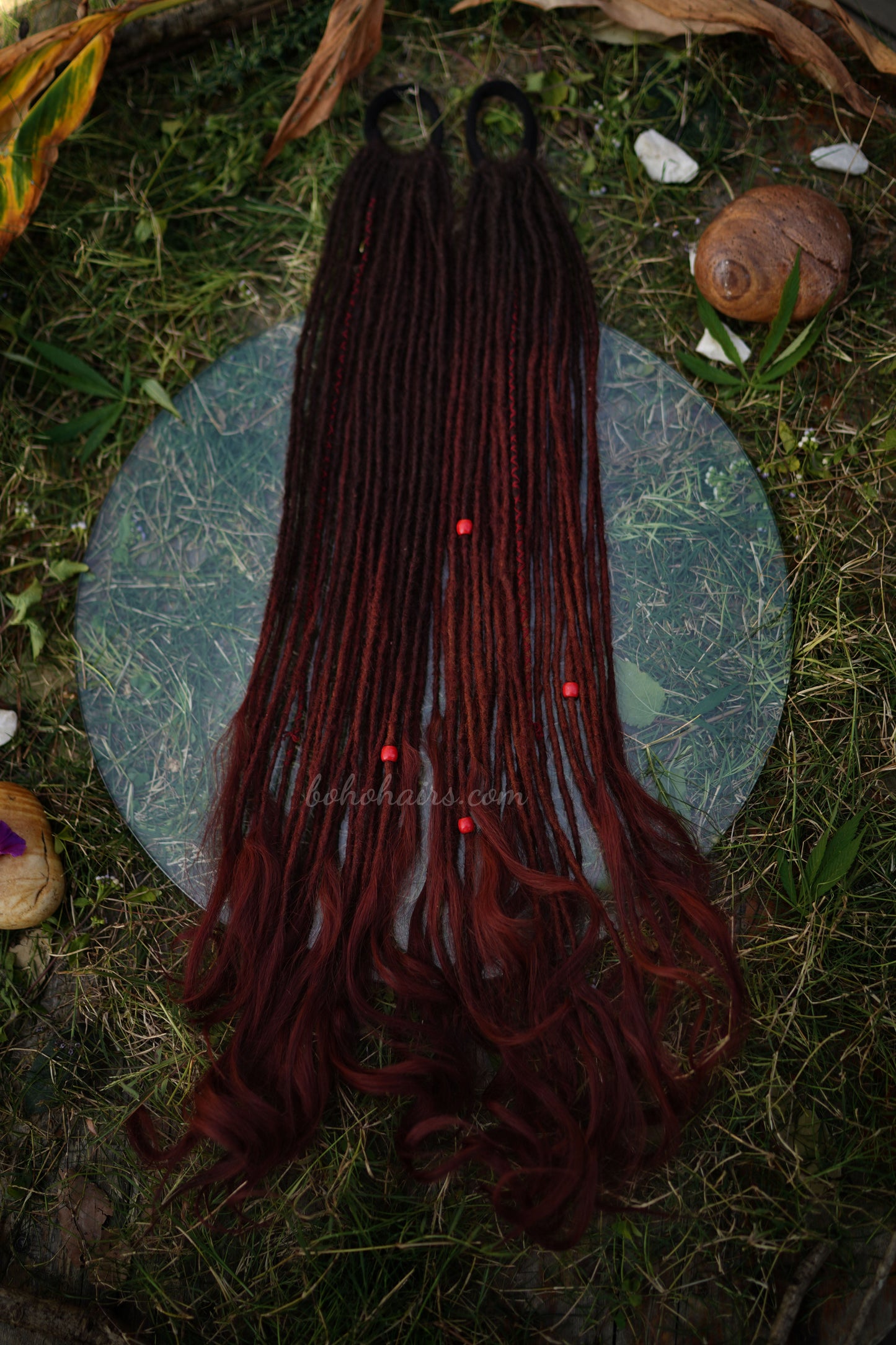 Boho Micro 50 Dreadlocks Open Hair on Tail