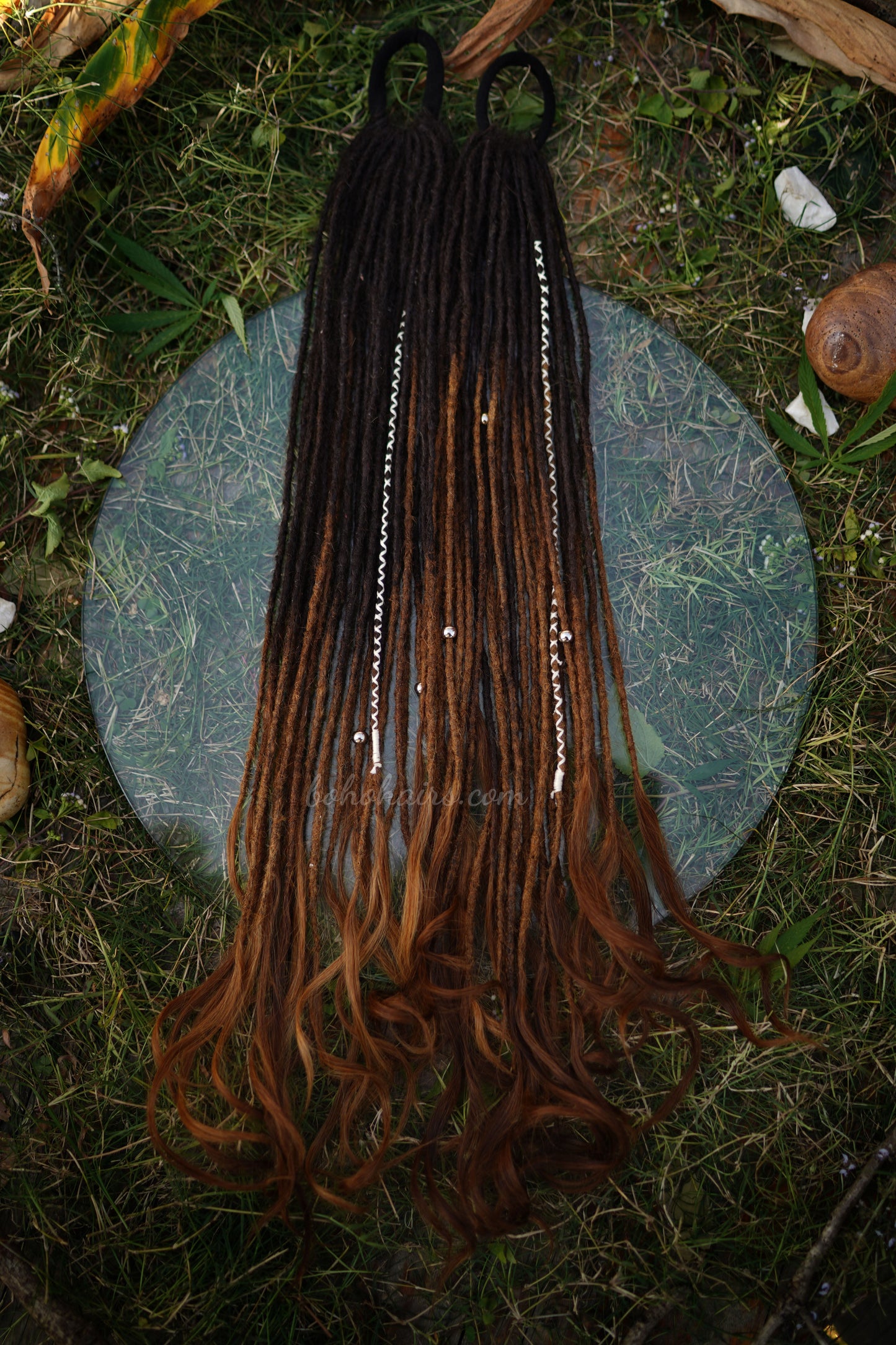 Boho Micro 50 Dreadlocks Open Hair on Tail