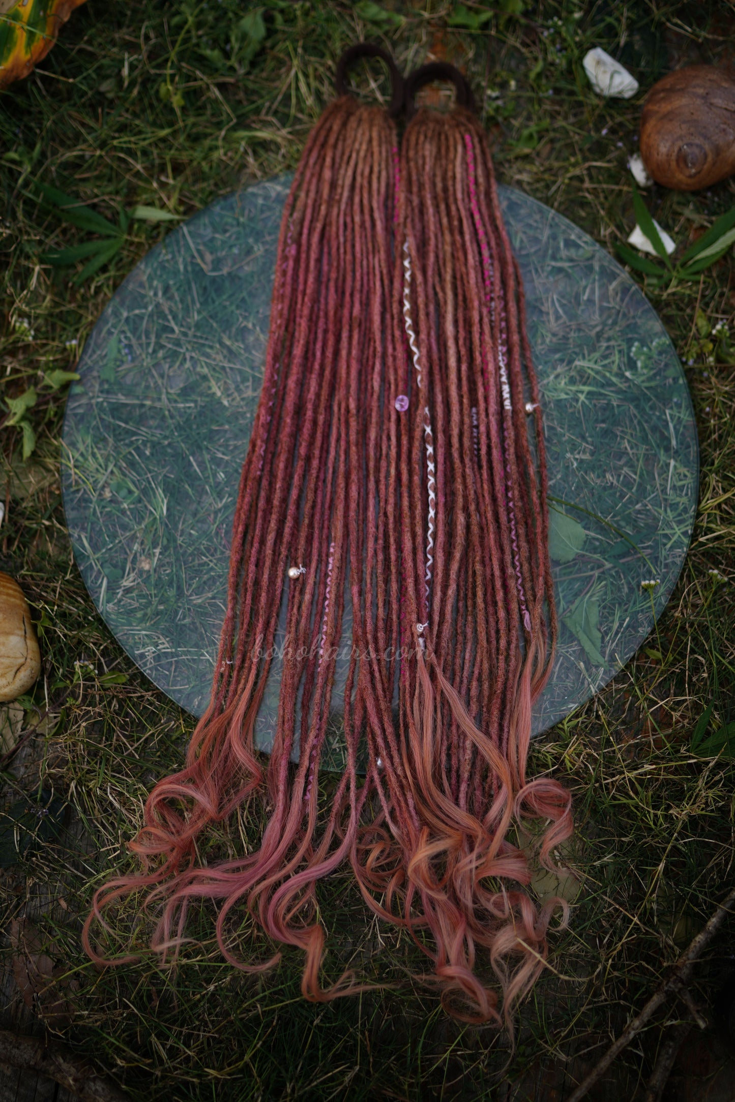 Boho Micro 50 Dreadlocks Open Hair on Tail