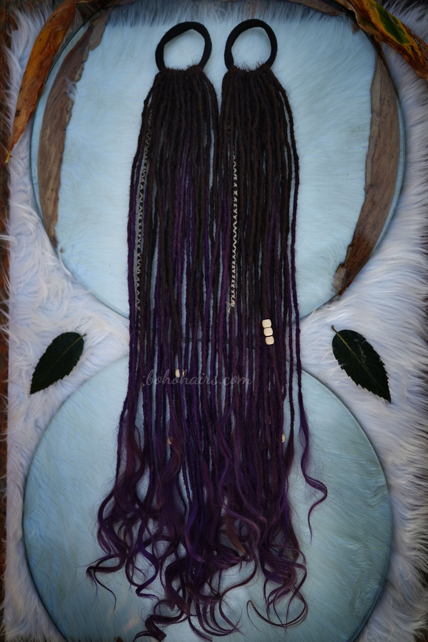 Boho Micro 50 Dreadlocks Open Hair on Tail