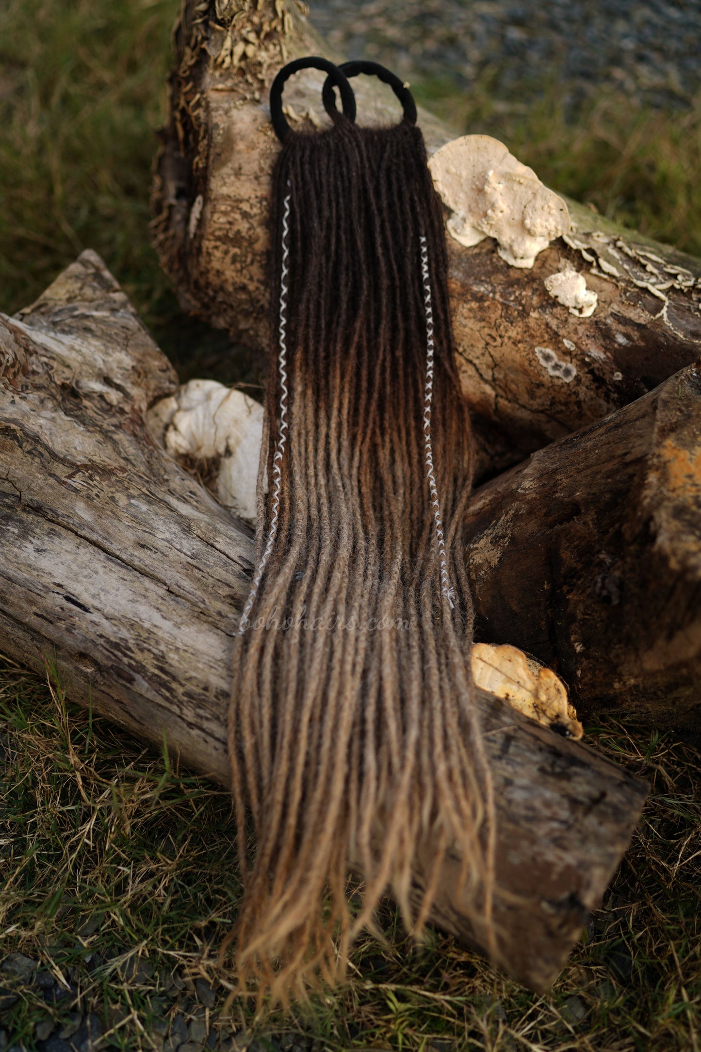Human Hair Dreadlock Extensions – 50 Handmade Micro Removable Temporary Dreadlocks (No Hair Locking, Reusable)