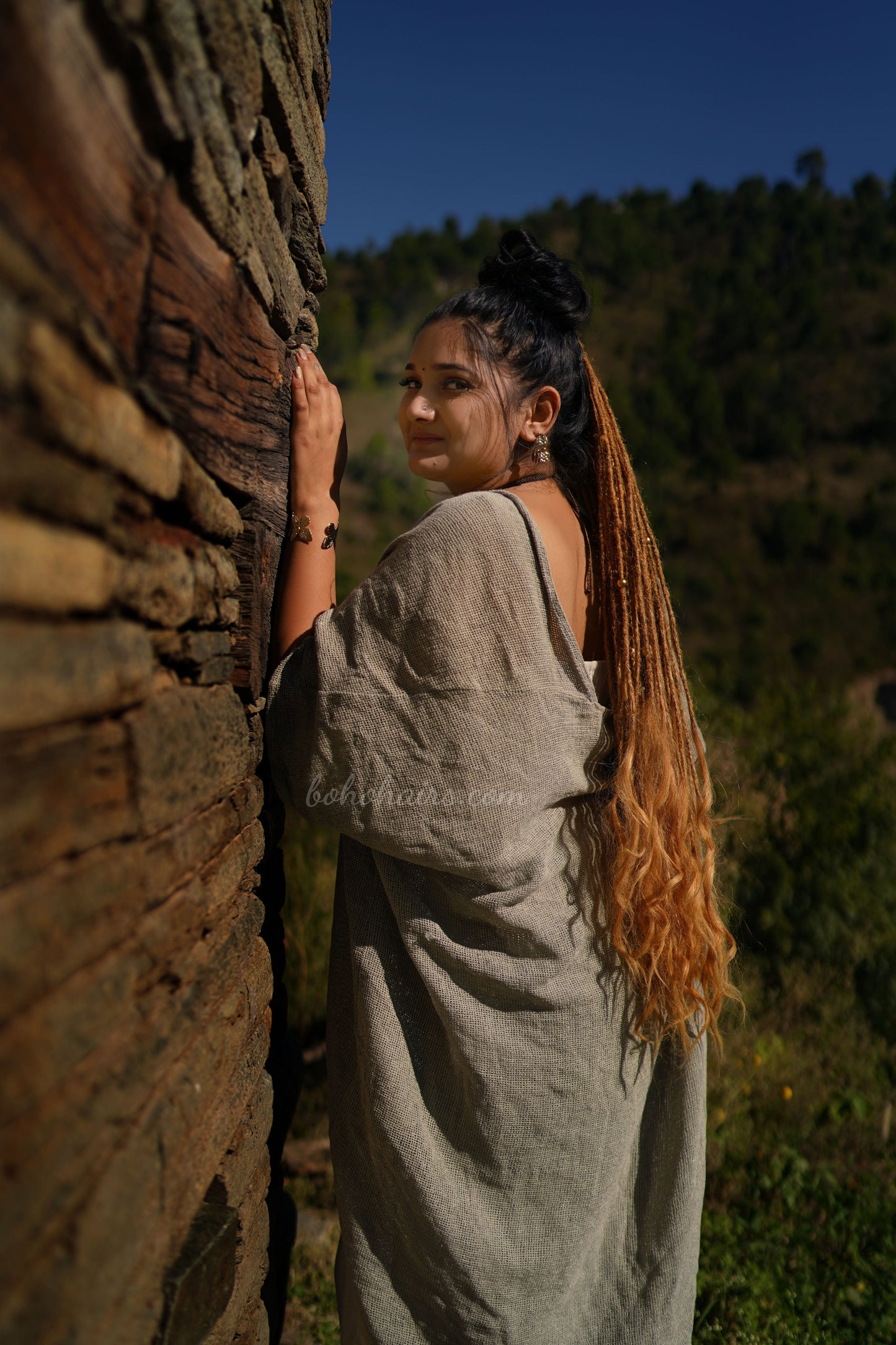 Boho Micro 50 Dreadlocks Open Hair on Tail