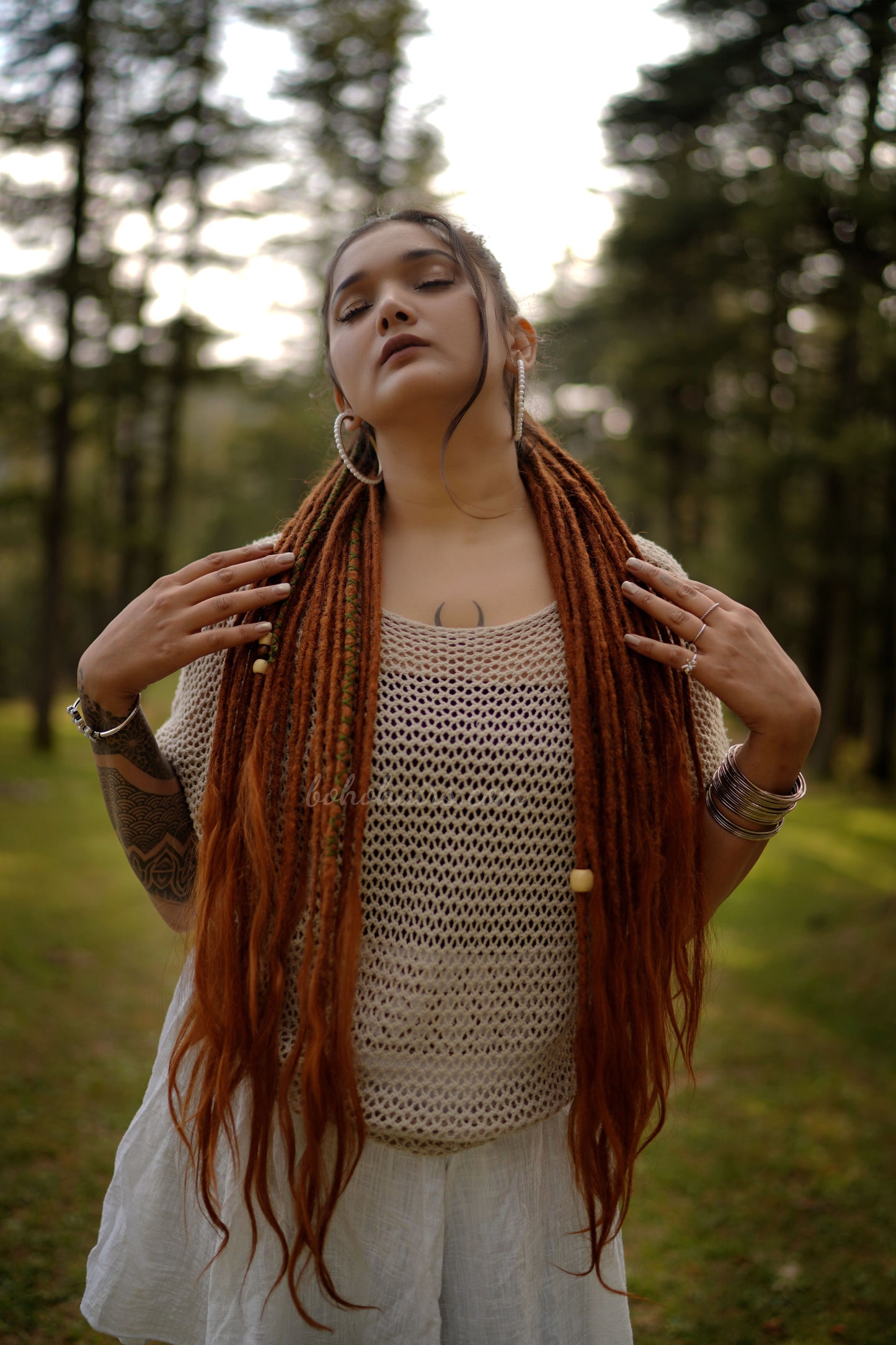46 Medium Thickness Luxury Tail Dreadlocks