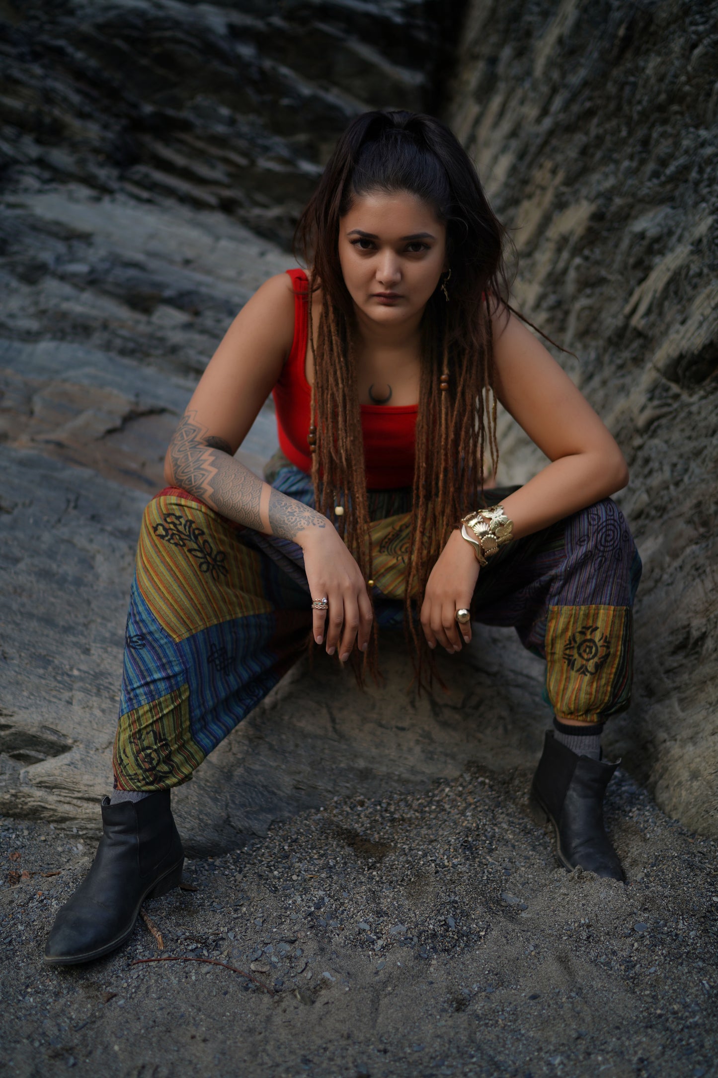 50 Micro Dreadlocks Locked Tail Clip-On Set