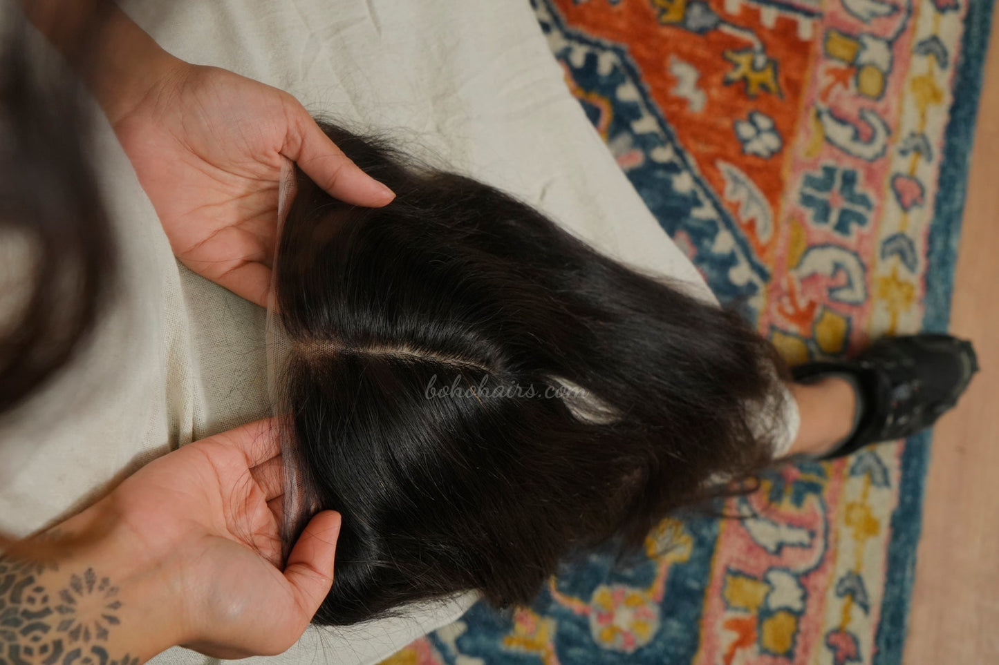 Lace Front Clip-In Hair Topper for Receding Hairline | 100% Human Hair