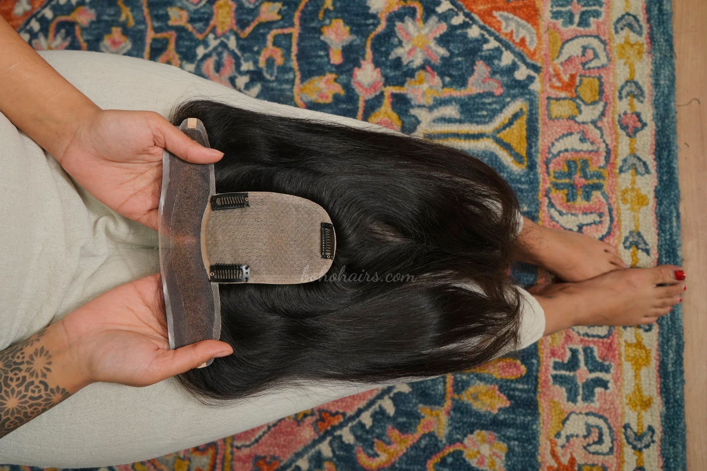 Lace Front Clip-In Hair Topper for Receding Hairline | 100% Human Hair