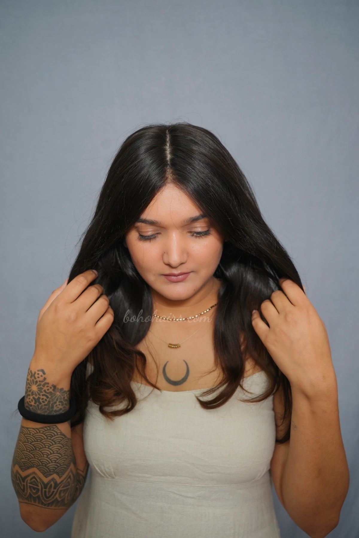 Lace Front Clip-In Hair Topper for Receding Hairline | 100% Human Hair