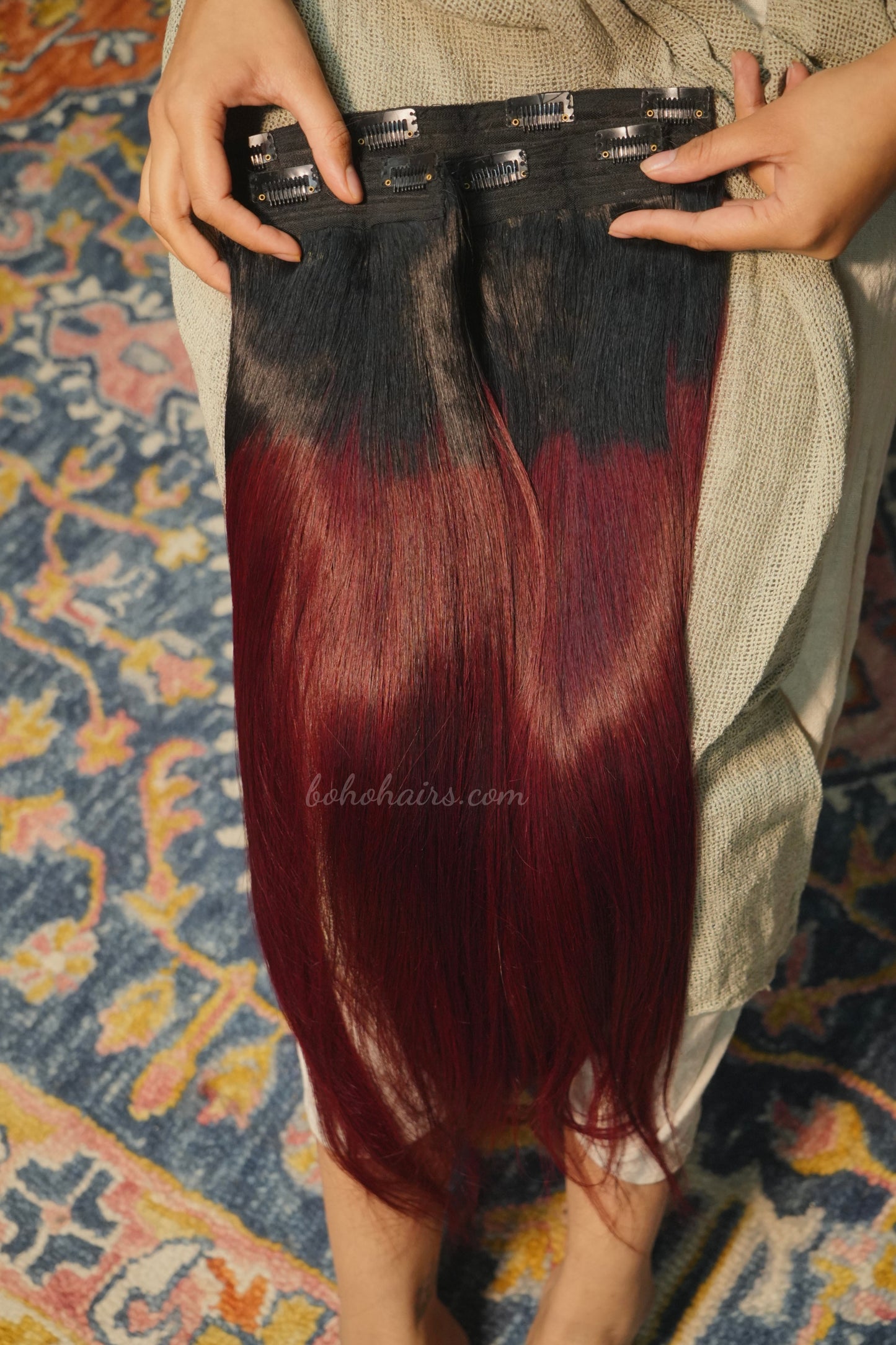 Full Colour Coverage Premium 3 weft clip-on volumizer