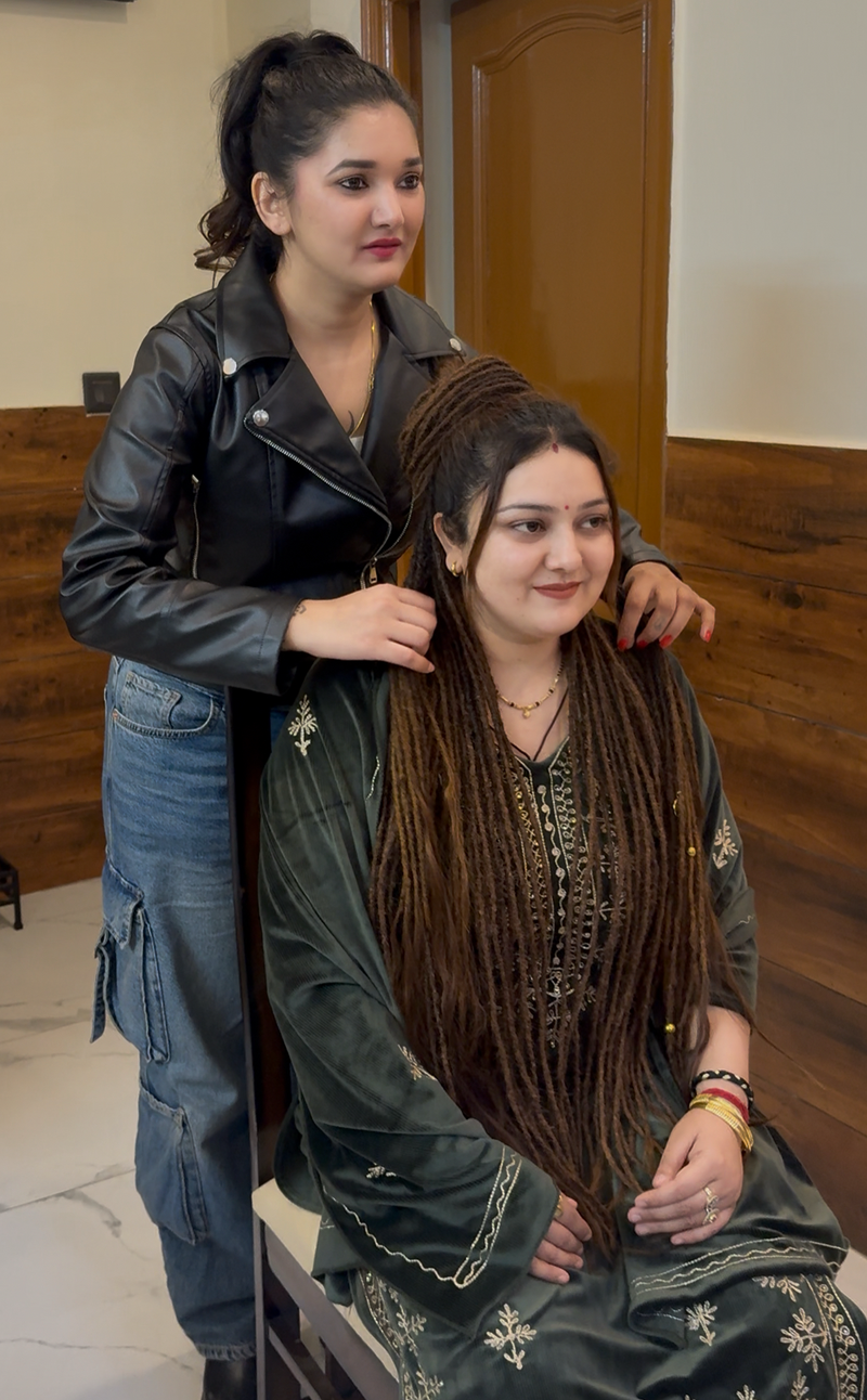 Human Hair Dreadlock Extensions – 50 Handmade Micro Removable Temporary Dreadlocks (No Hair Locking, Reusable)