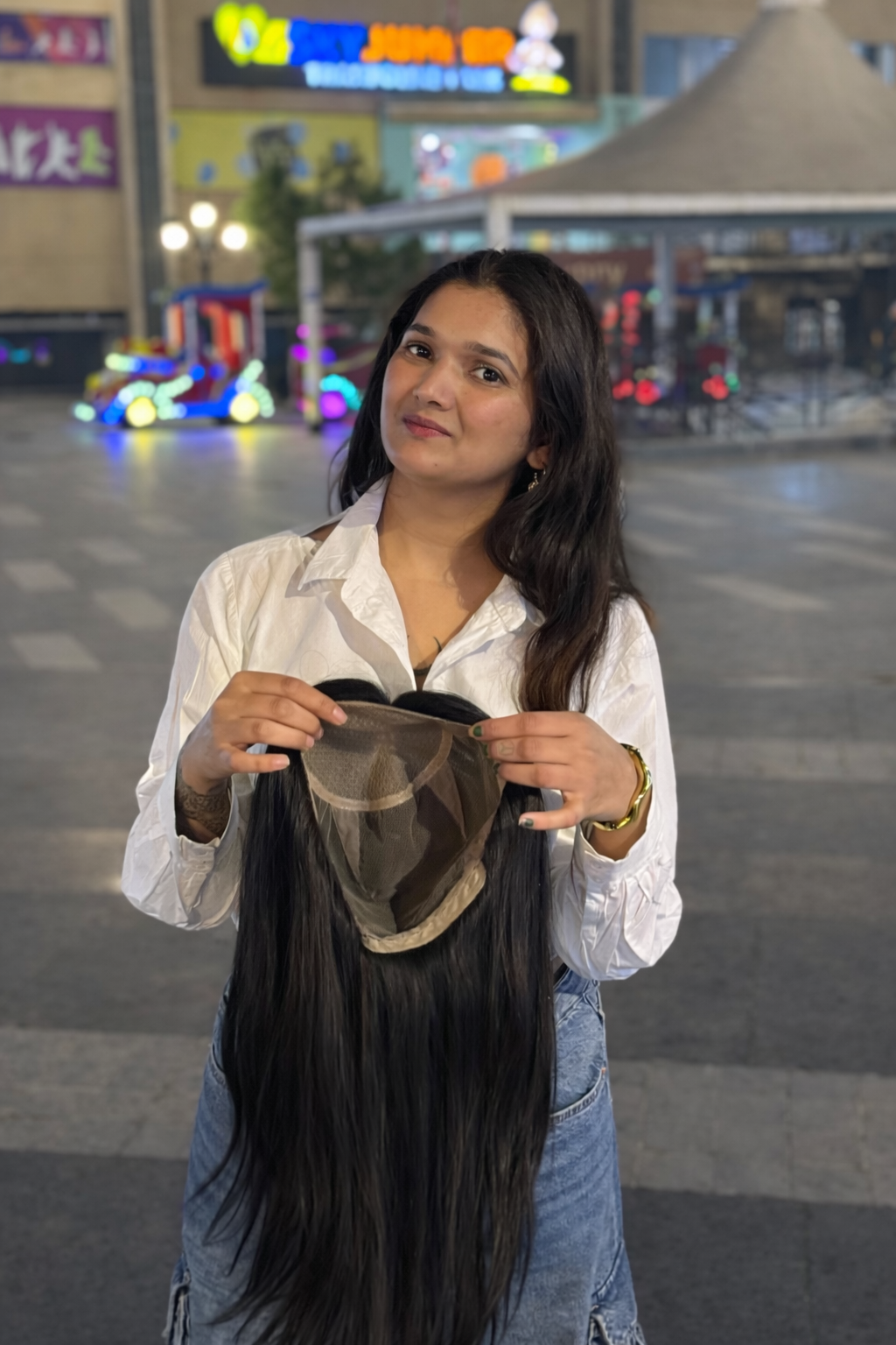 Chemo Wig – Full Lace Silk Topper Wig